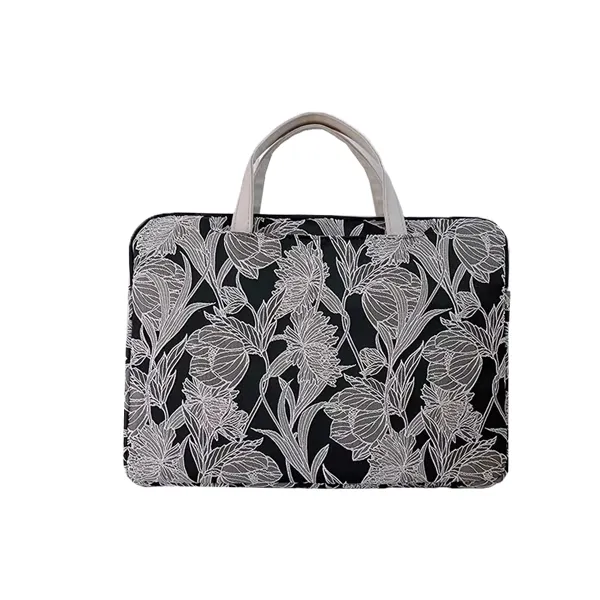 Laptop Handbag Briefcase Embroidered Pattern